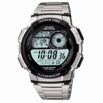 Relógio Casio Masculino Digital, Caixa em Resina, AE-1000WD-1AVDF por R$ 140