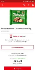 14 Chocolates Talento Castanha Do Pará 25g | R$16