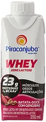 10 Piracanjuba Whey Zero Lactose Sabor Batata Doce com Gengibre 250ml