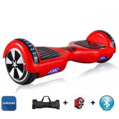 Hoverboard 6.5 Vermelho Bluetooth Led Lateral E Frontal Com Mochila - Bateria Samsung R$683