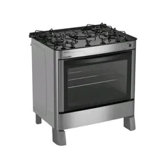 Fogão 5 Bocas Esmaltec| inox | mesa de vidro | R$944