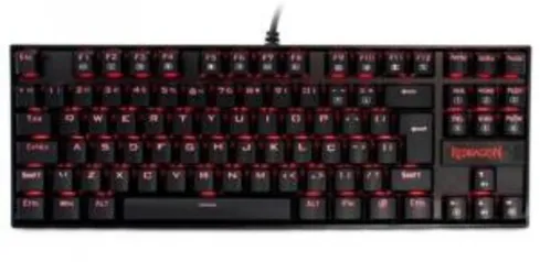 Teclado mecânico ReDragon Kumara Com Led Switch Black / ABNT2 | R$ 210