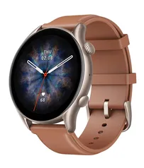 [AME R$717 | internacional ] Smartwatch Amazfit gtr 3 Pro Ultra HD amoled, compatível Alexa - Caramelo