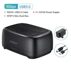 Estação de ancoragem (docking station) para HD Sata USB 3.0 - Orico 