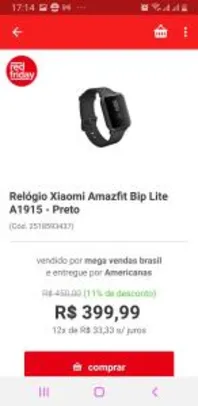 Relogio amazfit bip lite