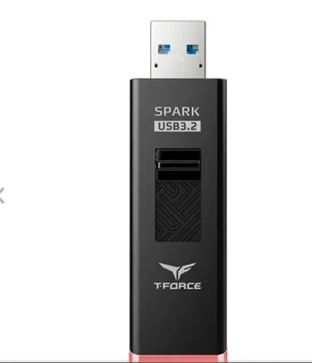 Pen Drive Team Group T-Force Spark Led, 1TB, Leitura 1000MB/s, Gravacao 800MB/s, USB 3.2, Preto, TSPARKLED31TBB01