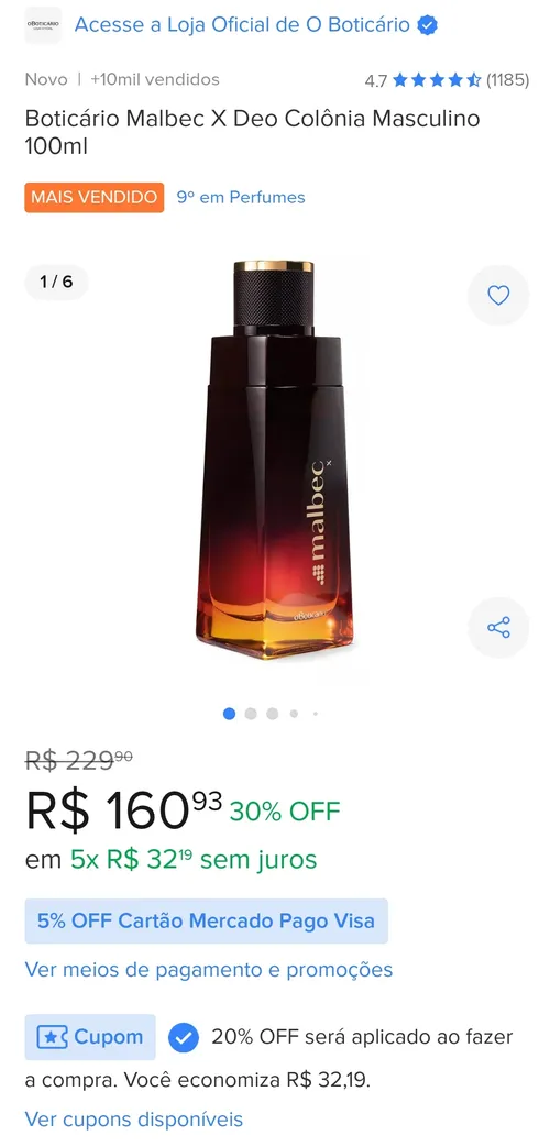 Imagem na descrição da promoção