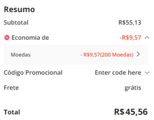 Imagem na descrição da promoção