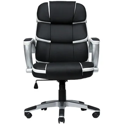 Cadeira Mymax Presidente Corporate Giratoria, Preto E Branco