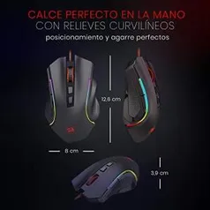 Mouse Gamer Griffin com LED RGB M607, Redragon, Mouses, Preto