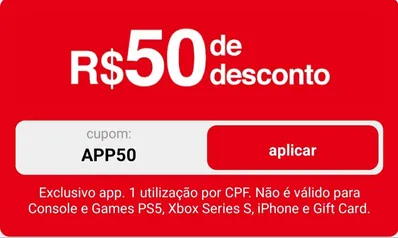 [Primeira Compra] R$50 de desconto comprando com o cupom na Americanas