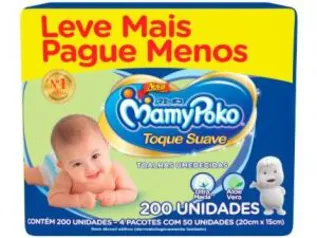 [Clube da Lu] Toalha Umedecida MamyPoko Toque Suave - 200 Unidades