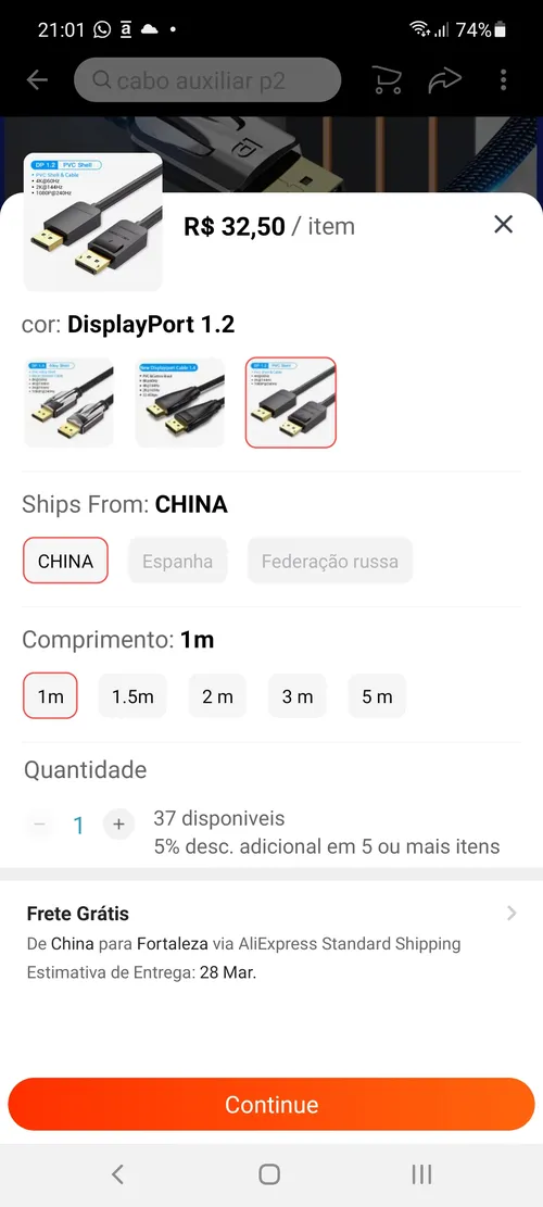 Imagem na descrição da promoção