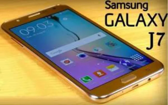 [Submarino] Smartphone Samsung Galaxy J7 Duos Dual Chip Desbloqueado Android 5.1 5.5" 16GB 4G 13MPDourado