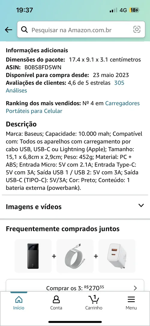 Imagen na descrição da promoção