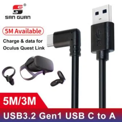 Cabo 5M 3M USB-C Óculo 2 Busca Link Cable USB3.2 | R$ 53,00