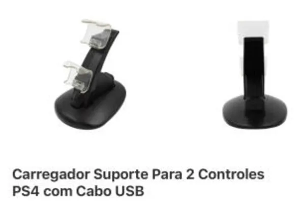 [AME 2,08]Carregador Controle PS4 Suporte Dock Vertical Playstation 4 + Cabo USB Frete grátis