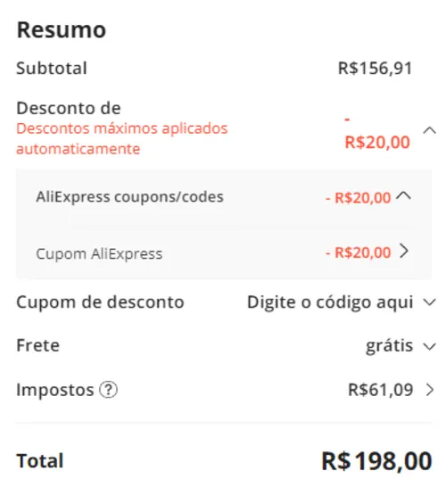 Imagem na descrição da promoção