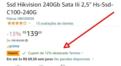 Imagem na descrição da promoção