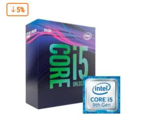 Processador Intel Core i5-9600K Coffee Lake Refresh, Cache 9MB, 3.7GHz (4.6GHz Max Turbo)