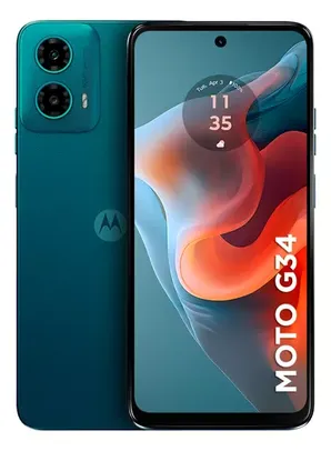 [Cartão Mercado Pago] Smartphone Motorola Moto g34 5G - 256GB 16GB Ram Boost AI Camera 50MP NFC Snapdragon - Verde