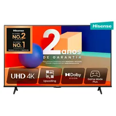 Hisense Smart TV UHD 4K 50 Polegadas 50A6K HDR10+ Dolby Vision Controle por Voz Compatível com Alexa