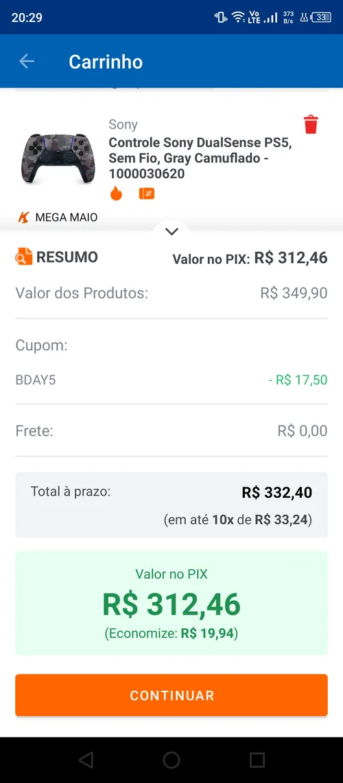 Imagem na descrição da promoção