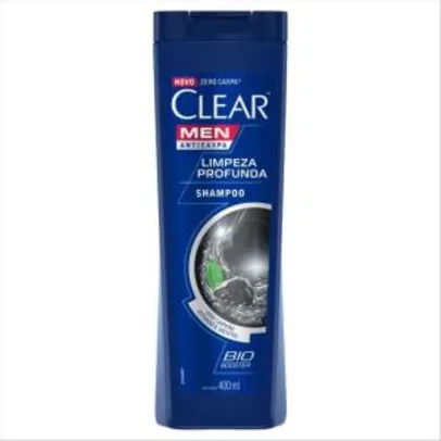 [3 UNIDADES] Shampoo Anticaspa Clear Men Limpeza Profunda 400 Ml