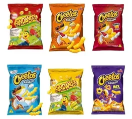 (Novo) 4 salgadinhos Elma Chips, fandango, cheetos, etc..