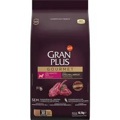 Ração Gran Plus Gourmet Ovelha & Arroz para Cães Adultos Raças Mini 10,1kg pcts individuais | R$ 109