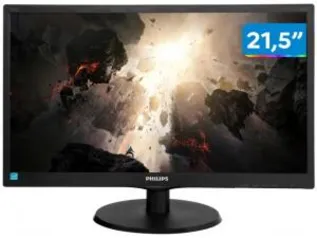 Monitor para PC Full HD Philips LED Widescreen - 21,5” V5 223V5LHSB2 R$437