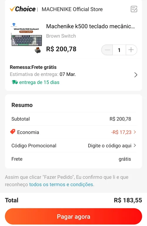 Imagem na descrição da promoção