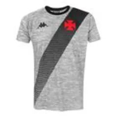 Camisa Masculina Vasco Supporter Cinza Kappa Oficial