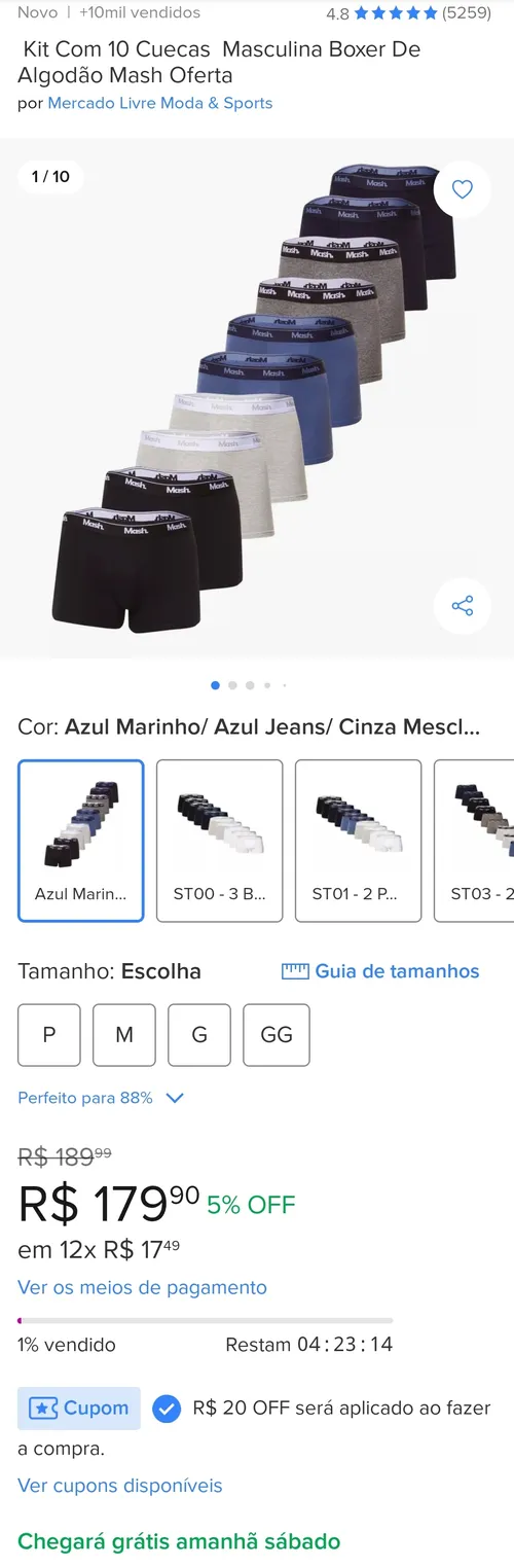 Imagem na descrição da promoção