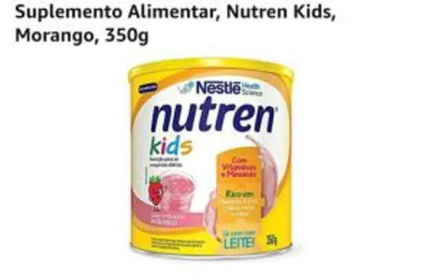 [PRIME] [2 Unidades por 19,43] Suplemento alimentar Nutren Kids Morango 350g | R$19