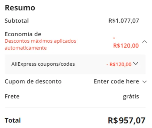 Imagem na descrição da promoção