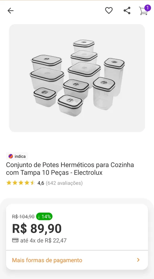 Imagem na descrição da promoção