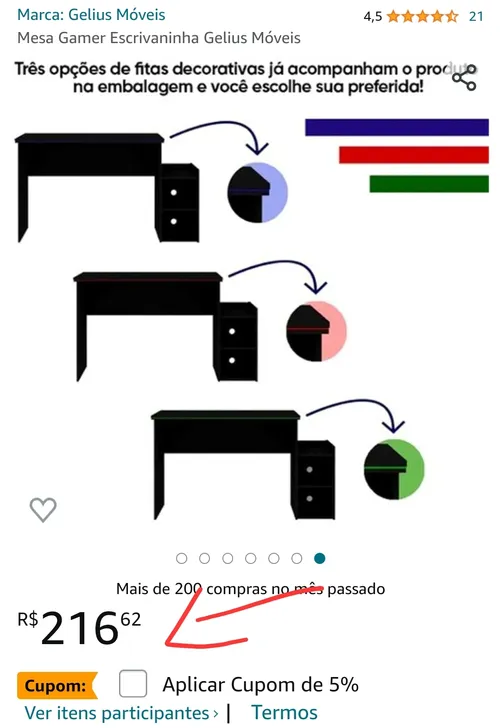 Imagem na descrição da promoção