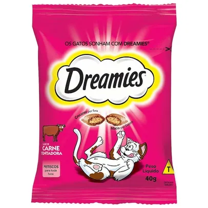 Petisco para Gatos Adultos Dreamies Carne 40g