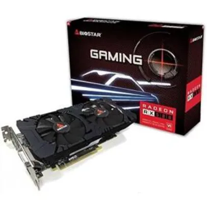 Placa de Video Biostar Radeon Rx 580 8GB, GDDR5 | R$ 1.509