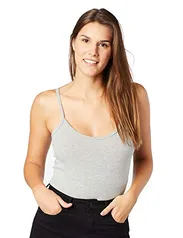 Regata Básica, Hering, Feminino, Cinza Mescla, M