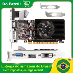 [BR] Placa de vídeo GT610 2G PCIE X16 2.0 NVIDIA GeForce GT 610 DDR3 VGA HD DVI 64Bit 1800MHz