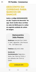 [PB] 2 cupons de R$30 para doação de sangue