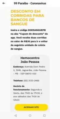 [PB] 2 cupons de R$30 para doação de sangue