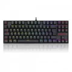 Teclado Magnético Gamer Redragon Kumara Pro, RGB, Switch Blue, ABNT2, Black, K552RGB-PRO (PT-BLUE)