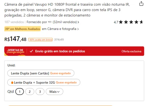 Imagem na descrição da promoção