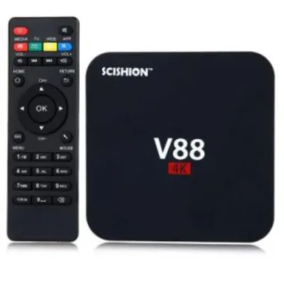 Android TV Box SCISHION V88 Quad Core - R$77.31