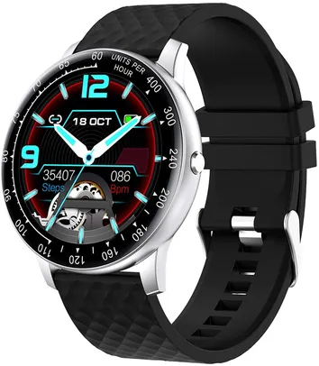 Relógio Inteligente Smartwatch Redondo para Feminino e Masculino Com OxíMetro, Suportes Android e Ios | R$149