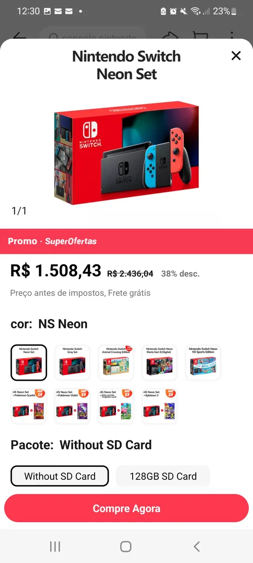 Imagem na descrição da promoção