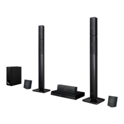 Home Theater LG LHB645N Full HD com Blu-Ray 3D Bluetooth 5.1 Canais Sound Sync Wireless 1000W | R$999